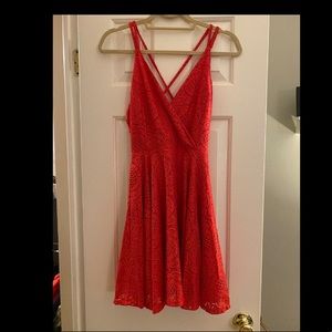 Red Cross Back Dress